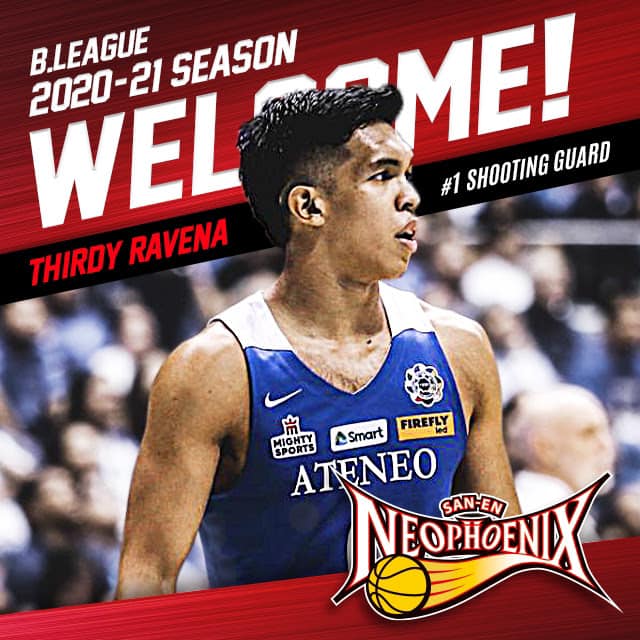 THIRDY RAVENA, MAGLALARO SA JAPANESE B LEAGUE