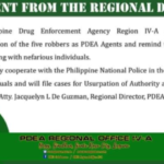 PDEA Regional Director ng Calabarzon: Mag-ingat sa mga nagpapakilalang PDEA agents