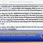 BI BINALAAN ANG PUBLIKO KONTRA SA MGA LOVE SCAM GAMIT ANG PANGALAN NG MGA OPISYAL